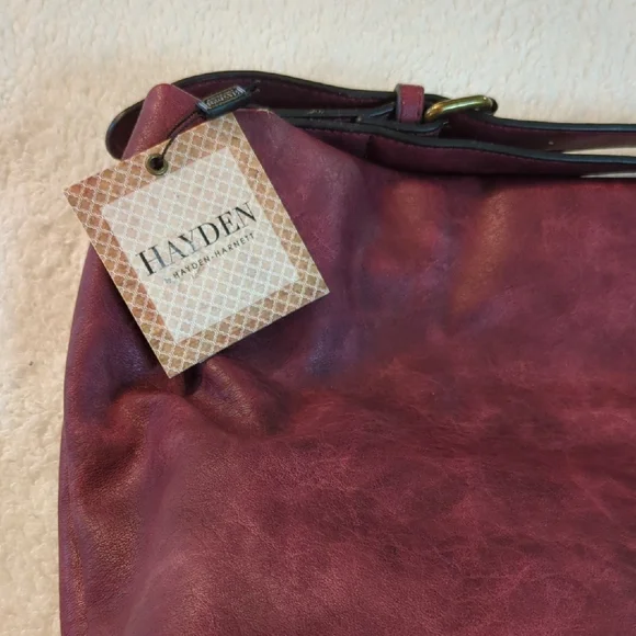 Hayden By Hayden Harnett Vegan Leather Kendall Hobo Shoulder Bag - Picture 3 of 9